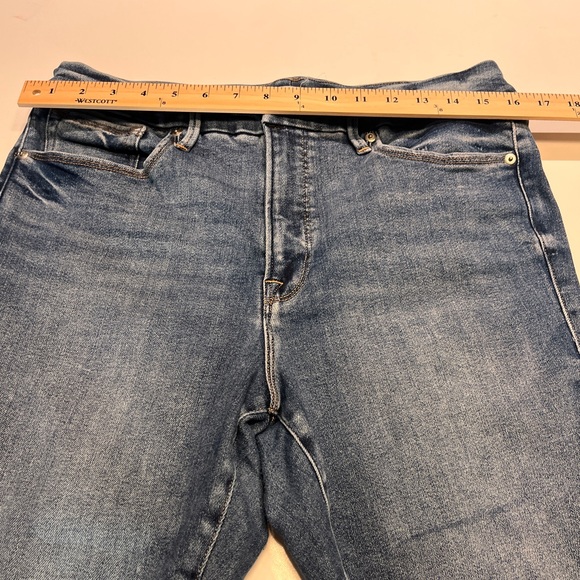 Good American Good Legs High Waisted Stretch Straight Jeans 14 - Picture 6 of 8